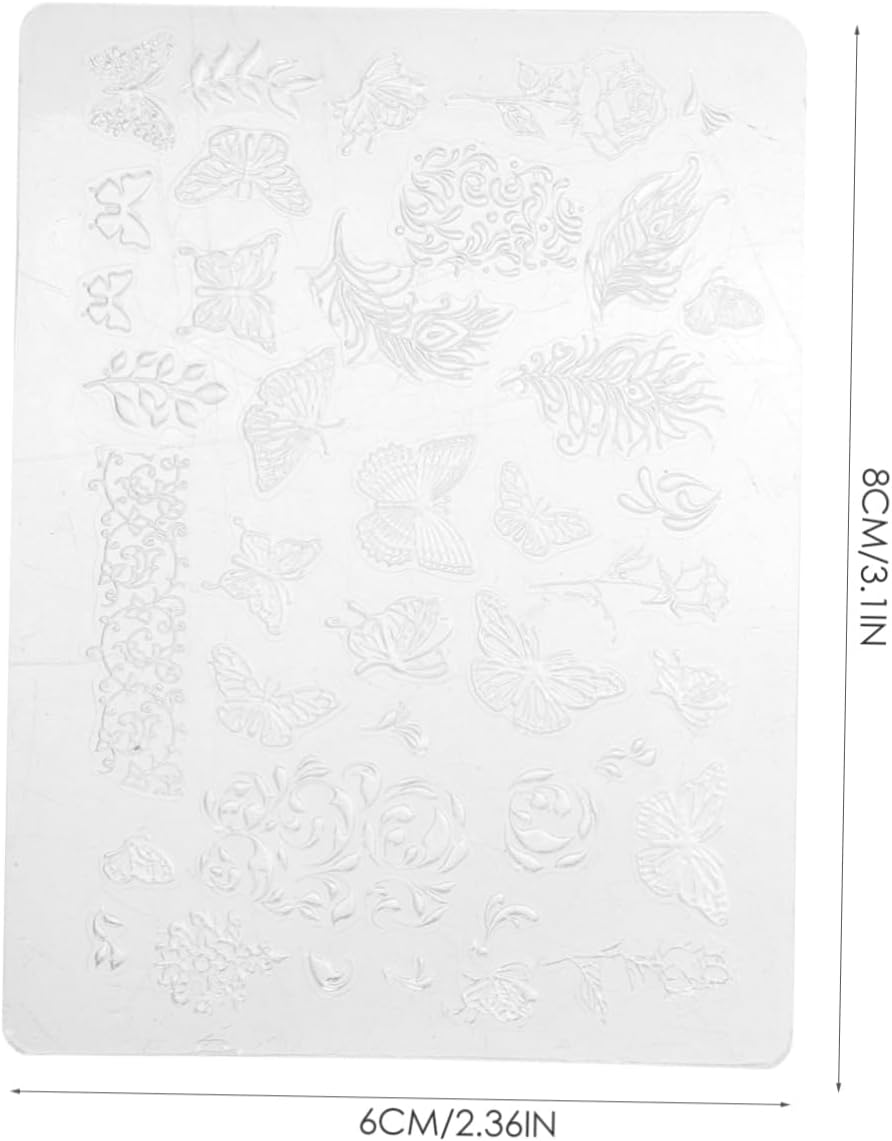 2Pcs Silicone Printing Template Nail Decor Templates for Spa Stamping Plates for Nail Art image number 5