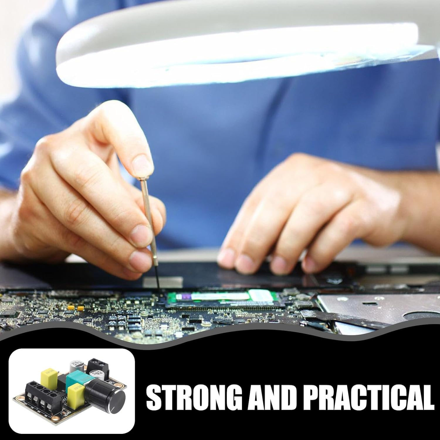 Gatuida PAM8406 Digital Audio Amplifier Board Class a Power Amplifier Module Volume Control for DIY Speakers and Home Theater Subwoofer Protection image number 6