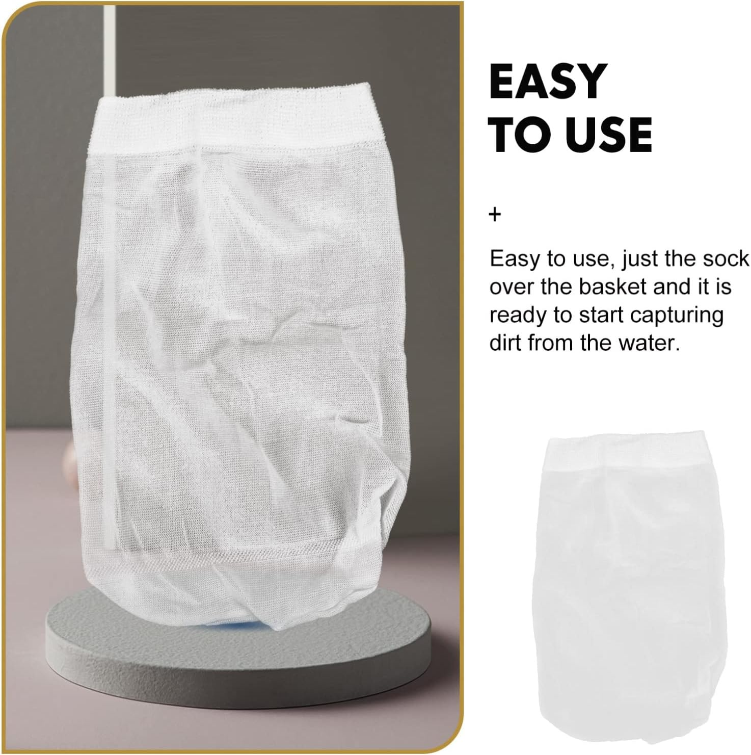 Kisangel 30Pcs Jumbo Skimmer Sock for Pool Cleaning Elastic Pool Filter Skimmer Basket Bags