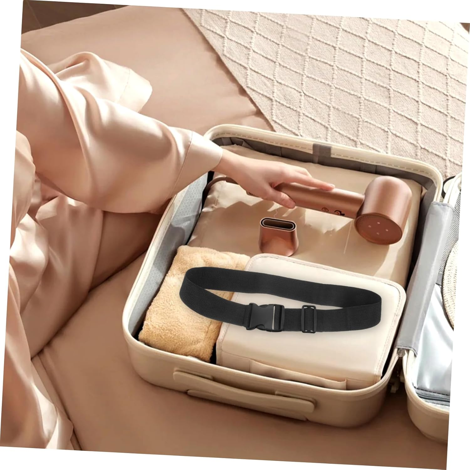 GAROZATION 3Pcs Heavy Duty Fixing Straps Luggage Strap for Suitcase Adjustable Luggage Belts image number 5