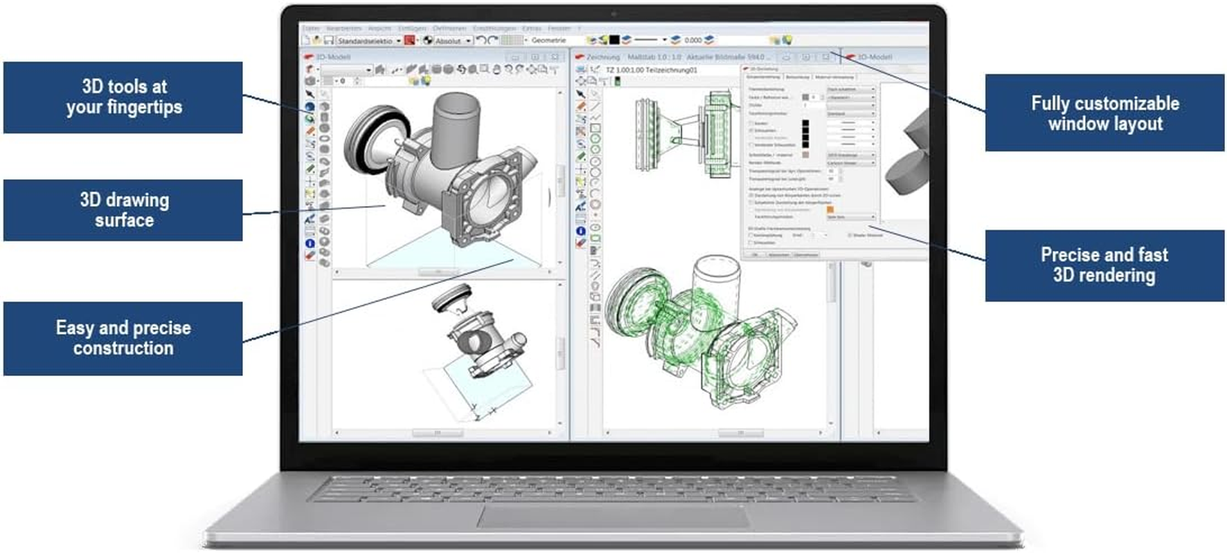 Beckercad 15 3D PRO - for Printing, Home Design, Floor Plan, Architecture, Engineering, Electric and More Software Compatible with Autocad for Win 11, 10, 8 image number 2