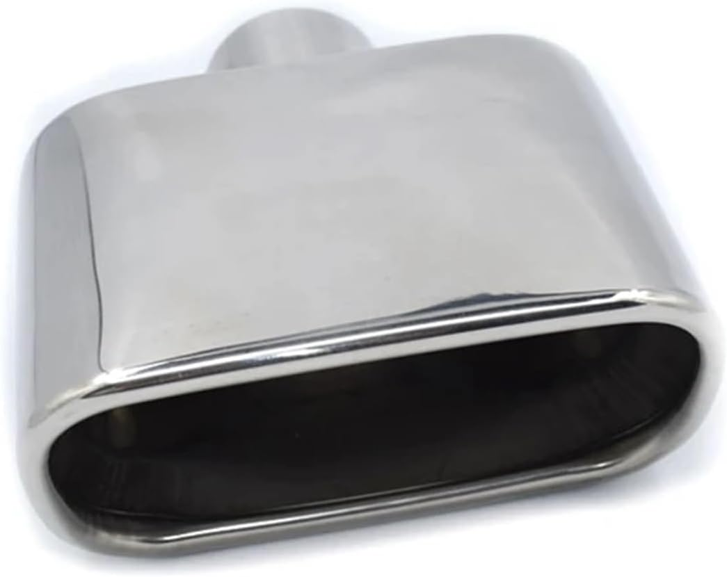 Muffler Compatible with Universal 76Mm Square Car Exhaust Systems Muffler Tip Pipe Decoration Trim Cover Tube Silencer Stainless Steel image number 3