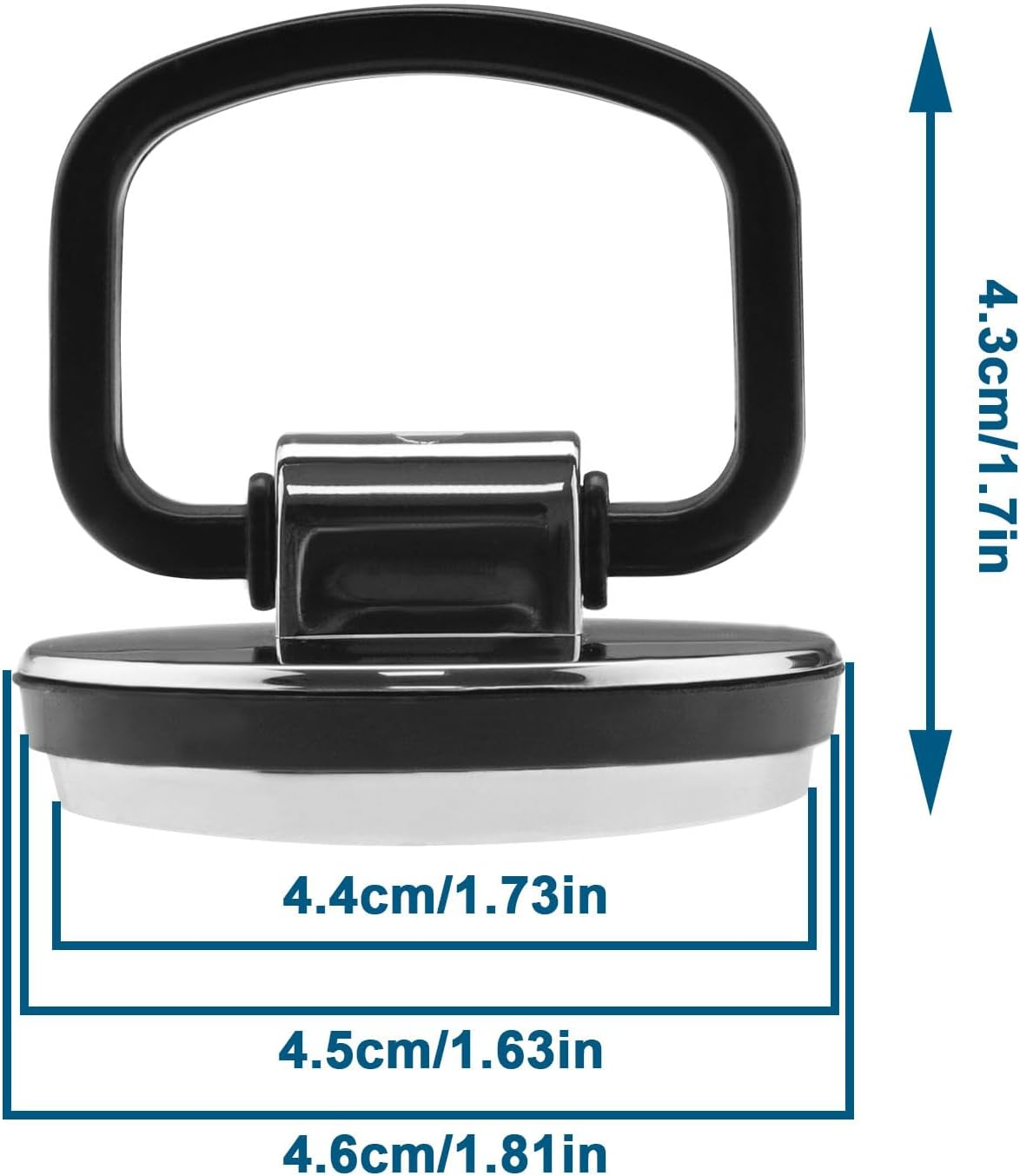 SING F LTD 2PCS Kitchen Sink Plug with Pull Handle 46Mm Diameter Bath Plug Chrome-Plated ABS Plastic Bathroom Washbasin Drain Stopper Waste Drain Cover image number 4