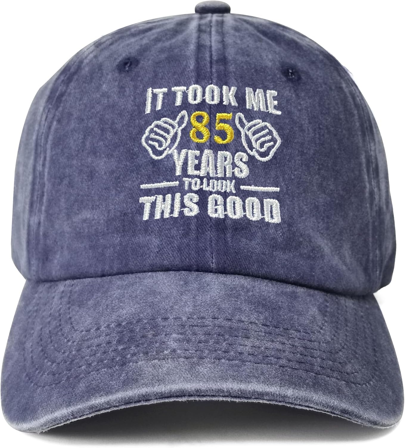 Enodtter 85Th Birthday Gifts for Men Women, It Took Me 85 Years to Look This Good Hat, Navy Blue Embroidered Baseball Cap Dad Hats image number 1