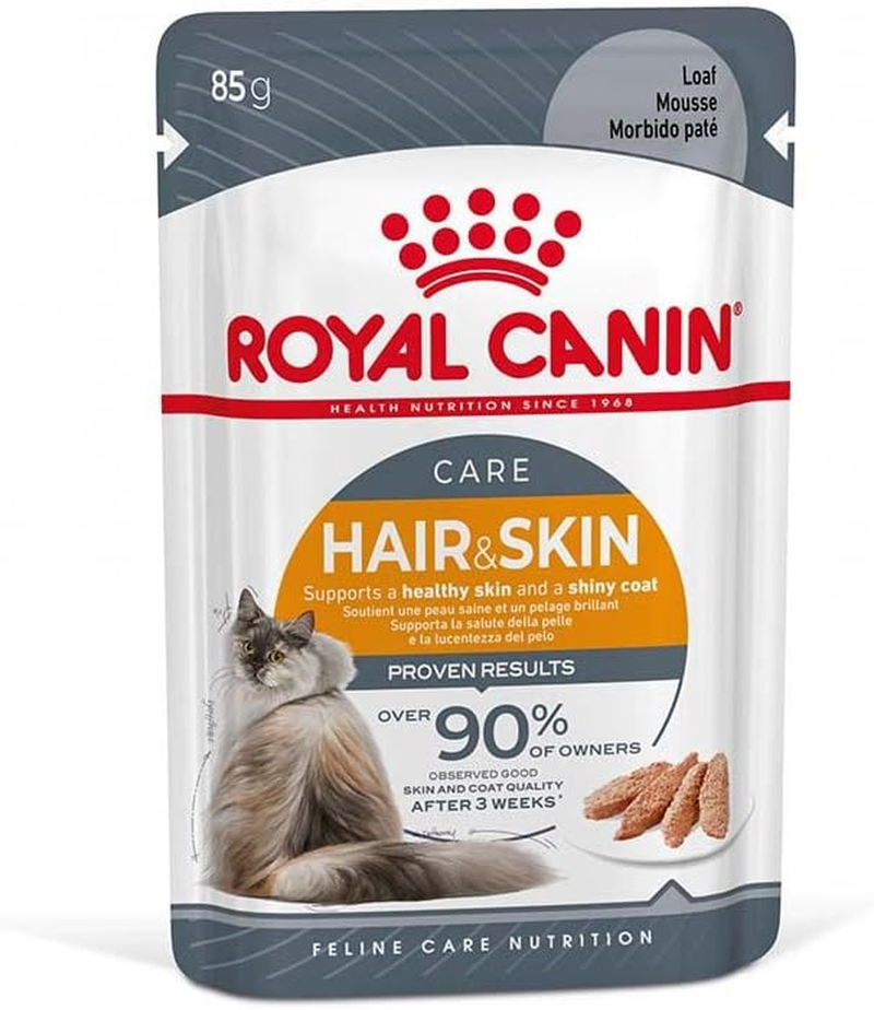 Royal Canin Hair & Skin Loaf Adult Wet Cat Food Pouches 85 GMS 12 Pack image number 5