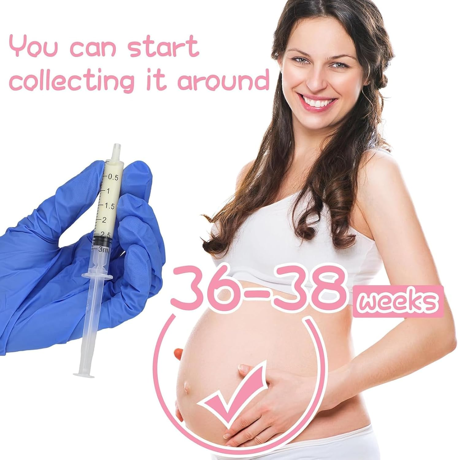 Weidllys 50 Sets 3Ml Colostrum Syringes with Caps, Colostrum Collector Kit Include 50Pcs 3Ml Sterile Syringes for Colostrum, 1 Measuring Cup, 5 Storage Bags, 50 Labels image number 3