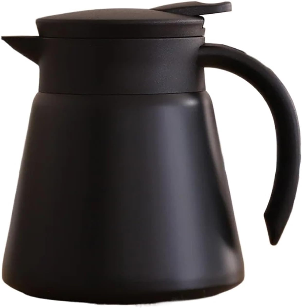 Thermal Coffee Carafe Tea Pot - 304 Stainless Steel Double Wall Vacuum Insulated, Cool Touch Handle, Hot & Cold Retention, 680Ml(680Ml Black)