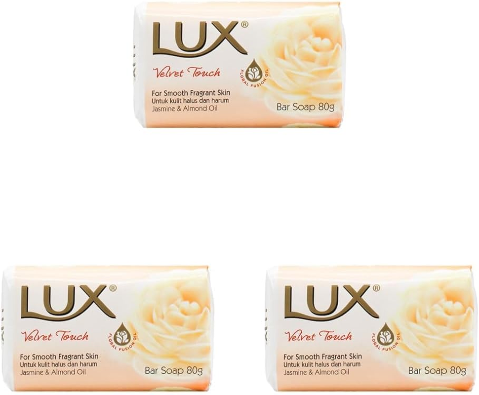 Lux Velvet Touch Soap Bar 80 G (Pack of 3) image number 1