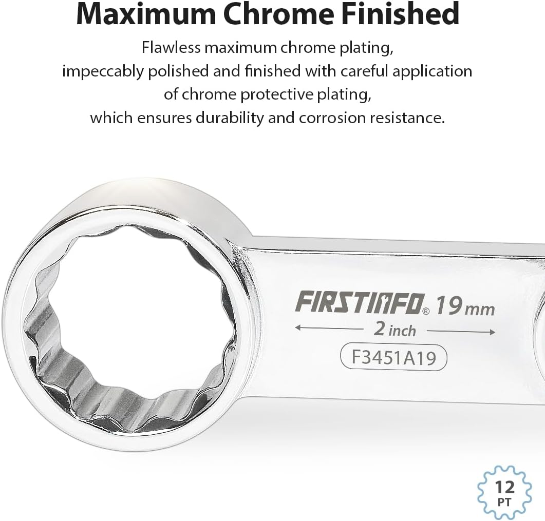 FIRSTINFO 3/8-Inch Drive Metric Box End Torque Adapter Set, 12 Point, 10-Piece with Blow Case, Chrome Vanadium Steel image number 6