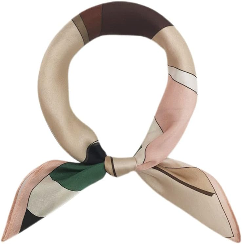 100% Mulberry Silk Scarfs for Women - Lightweight Square Satin Head Scarf - Small Silk Hair Scarf with Gift Packed 21" X 21" image number 4