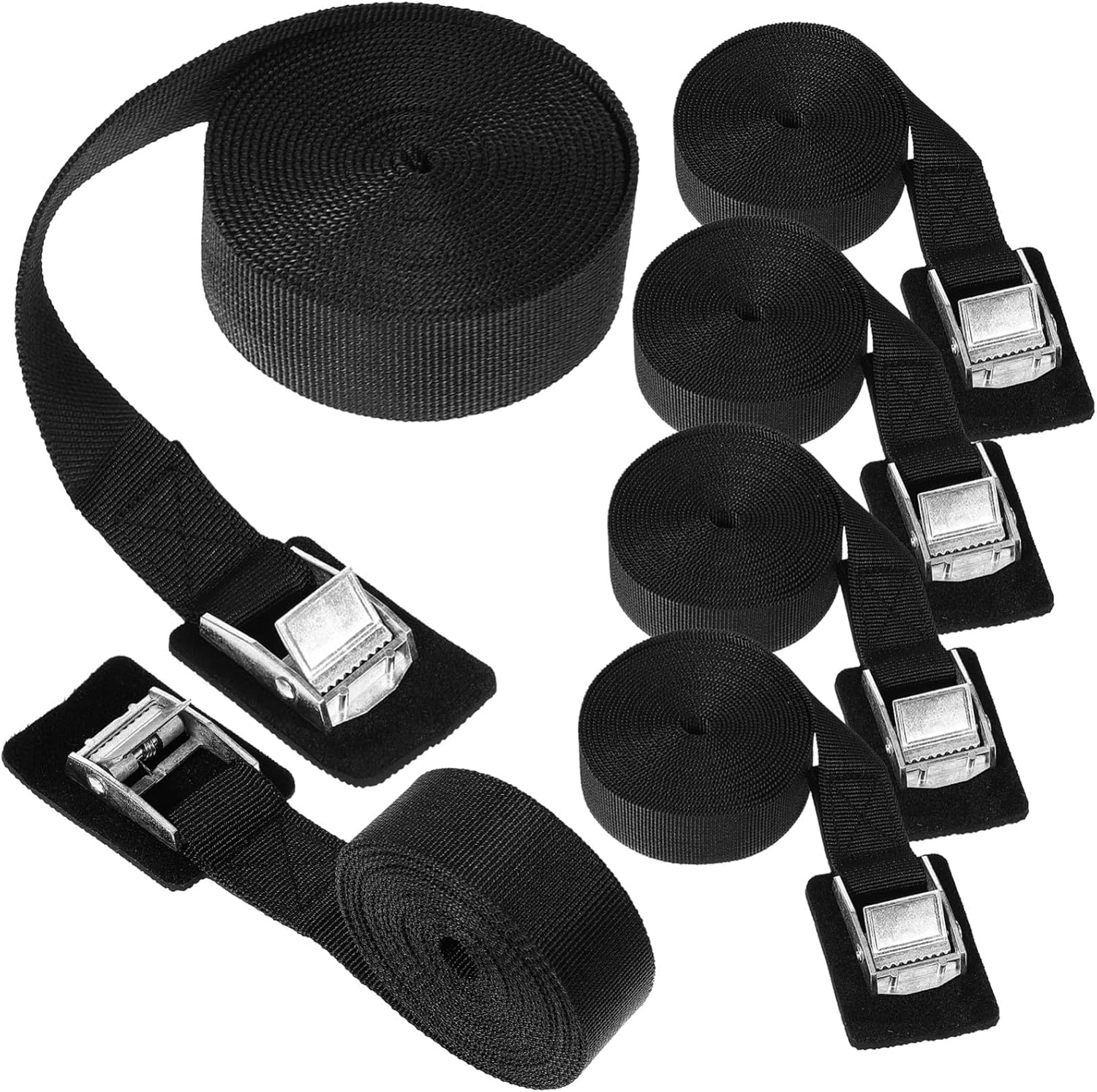 ELAYARD 6 Pcs Adjustable Lashing Straps with Buckles Nylon Cargo Security Bands for Packing Bikes Luggage Furniture and Outdoor Use image number 2