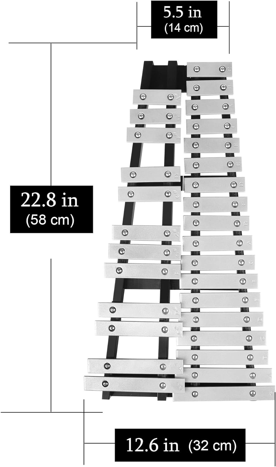 Mr.Power Foldable Glockenspiel Xylophone Vibraphone Percussion Instrument 30NOTES image number 3