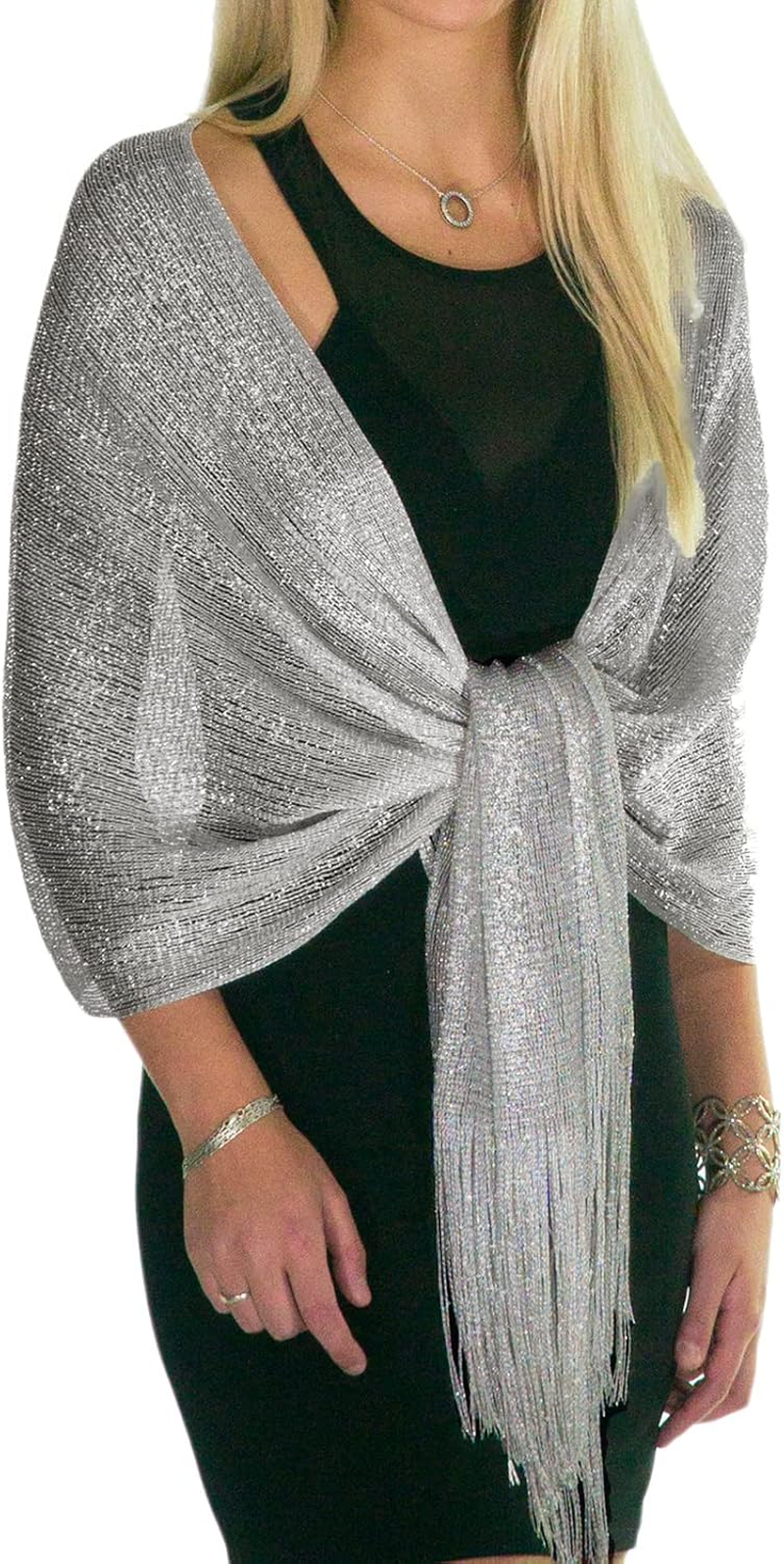Shineglitz Shawls and Wraps for Evening Dresses, Womens Shawls and Wraps, Dressy Shawls and Wraps for Evening Wear image number 3