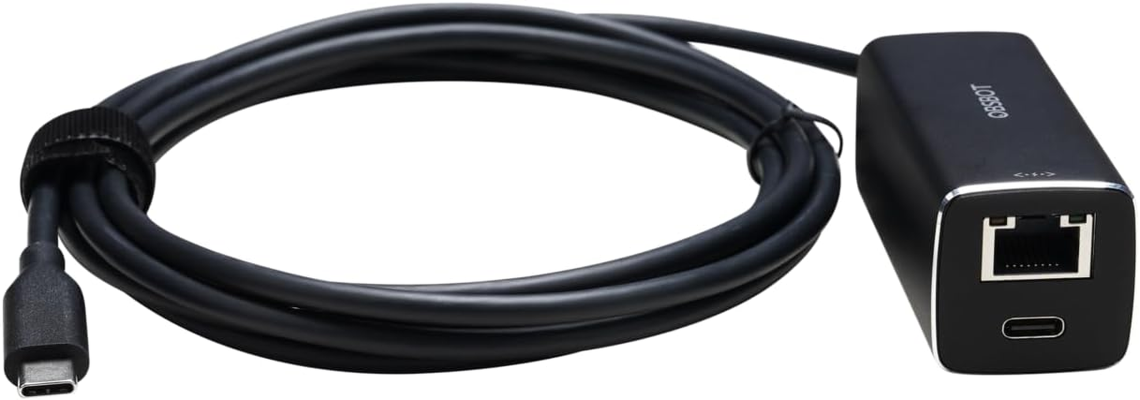 OBSBOT USB-C to Ethernet Adapter, 10 100 Mbps, Power over Ethernet (Poe) Support, Dual Ethernet and USB-C Interface, Compatible with OBSBOT Tail Air, Macbook, PC, Etc. image number 3