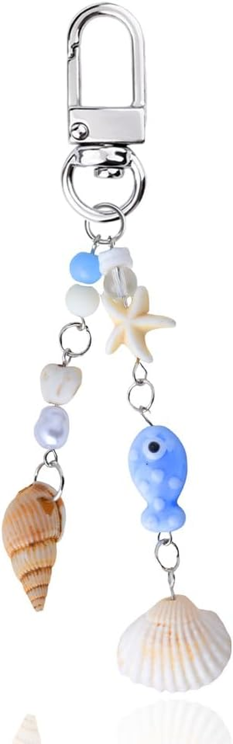 Ocean Keychain for Beach Bag Charms for Backpack Seashell Purse Charms for Wallet Handbags Ocean Theme Keychains for Girls Women Beach Tote Bag Sea Shell Phone Charm Cute Starfish Pearl Camera Charm image number 6