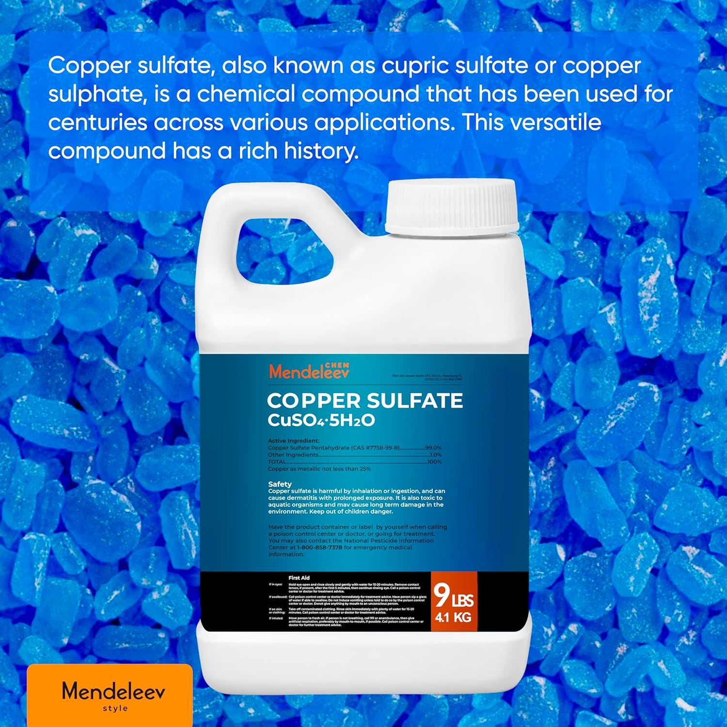 Copper Sulfate Crystals 9 Lb, Granular EPA Free image number 6