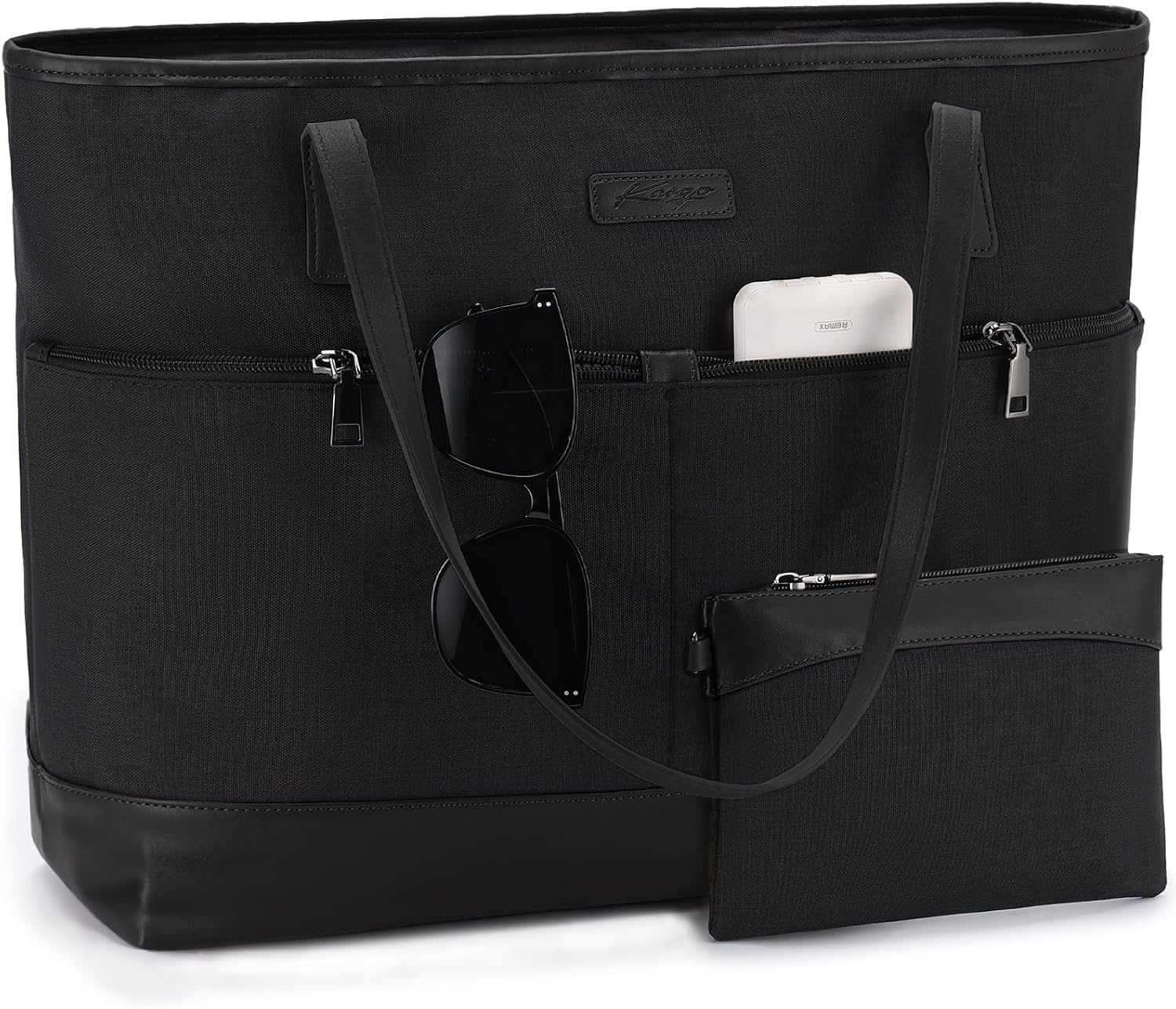 Laptop Tote Bag for Women, KASQO Water Resisitant 15.6 Inch Laptop Shoulder Bag Large Business Work Bag Teacher Nurse Handbag Briefcase for Travel, College, Office, Shopping