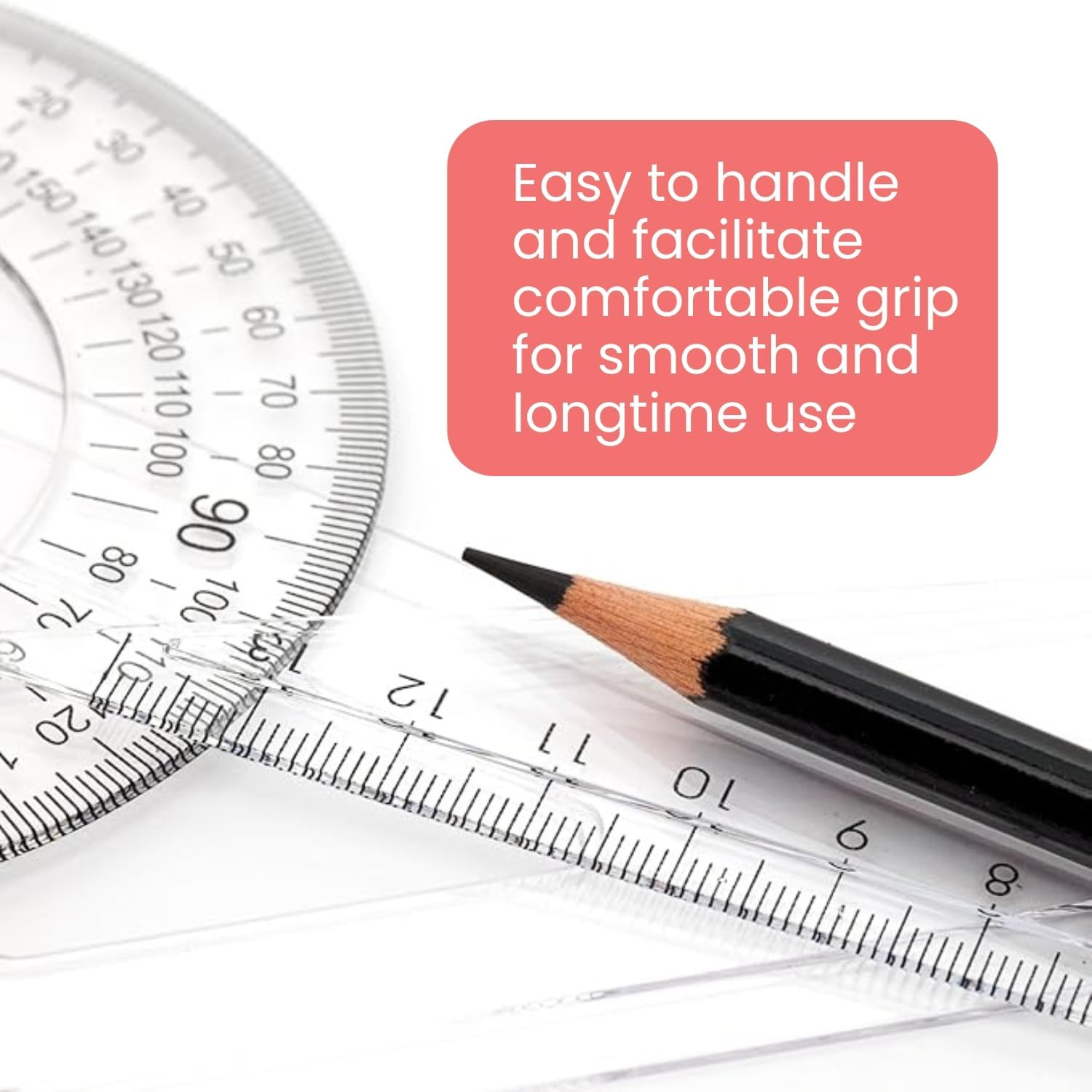 Premier Stationery Math Geometry Set | 9 Piece Kit | Includes Ruler, Compass & Protractor | Durable Metal Storage Case | Ideal for Students, Teachers & Office Use. image number 5