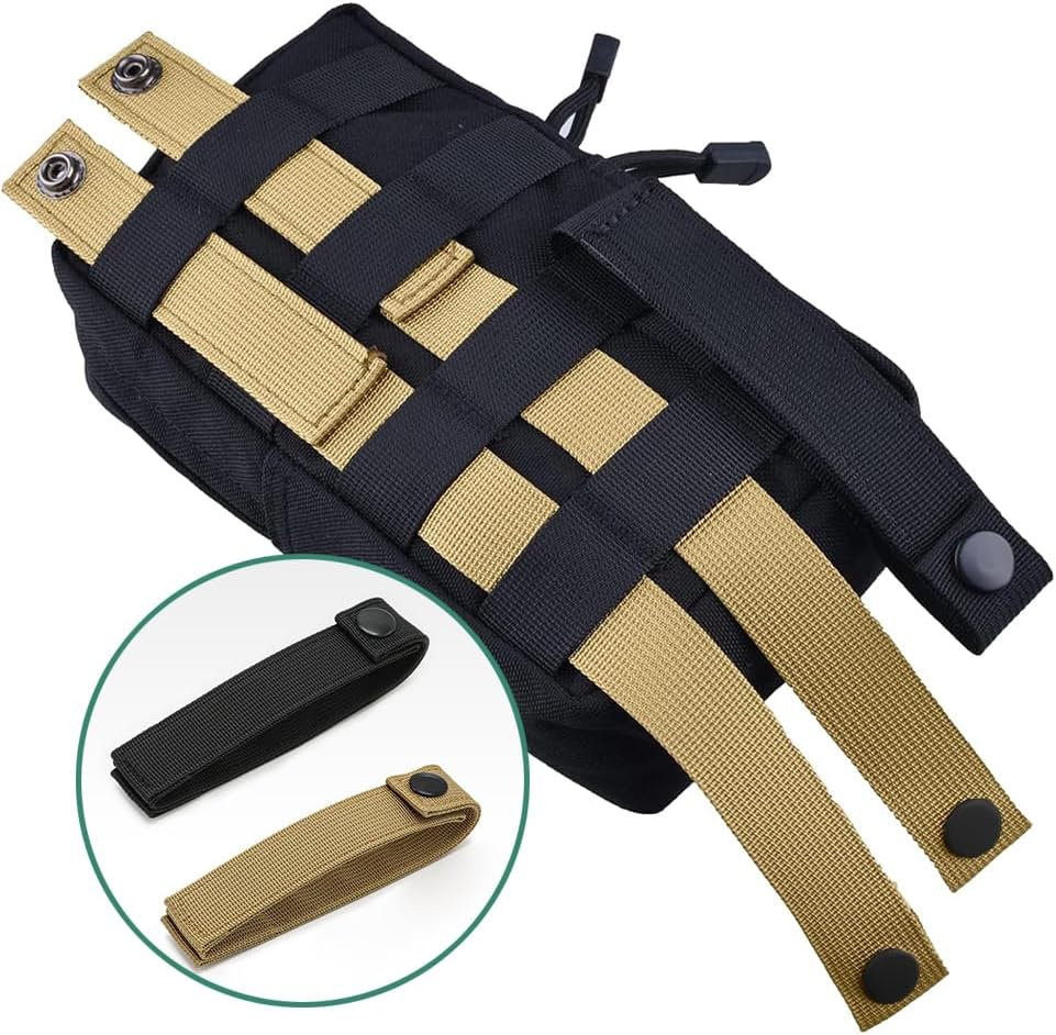 Tactical Molle Webbing Straps,Reusable Molle Webbing Straps, Attachment Snap Strap, Nylon Thumb Snap Straps Molle Adapter Straps for Backpack, Molle Panel Connectors Suitable for Men Women image number 3
