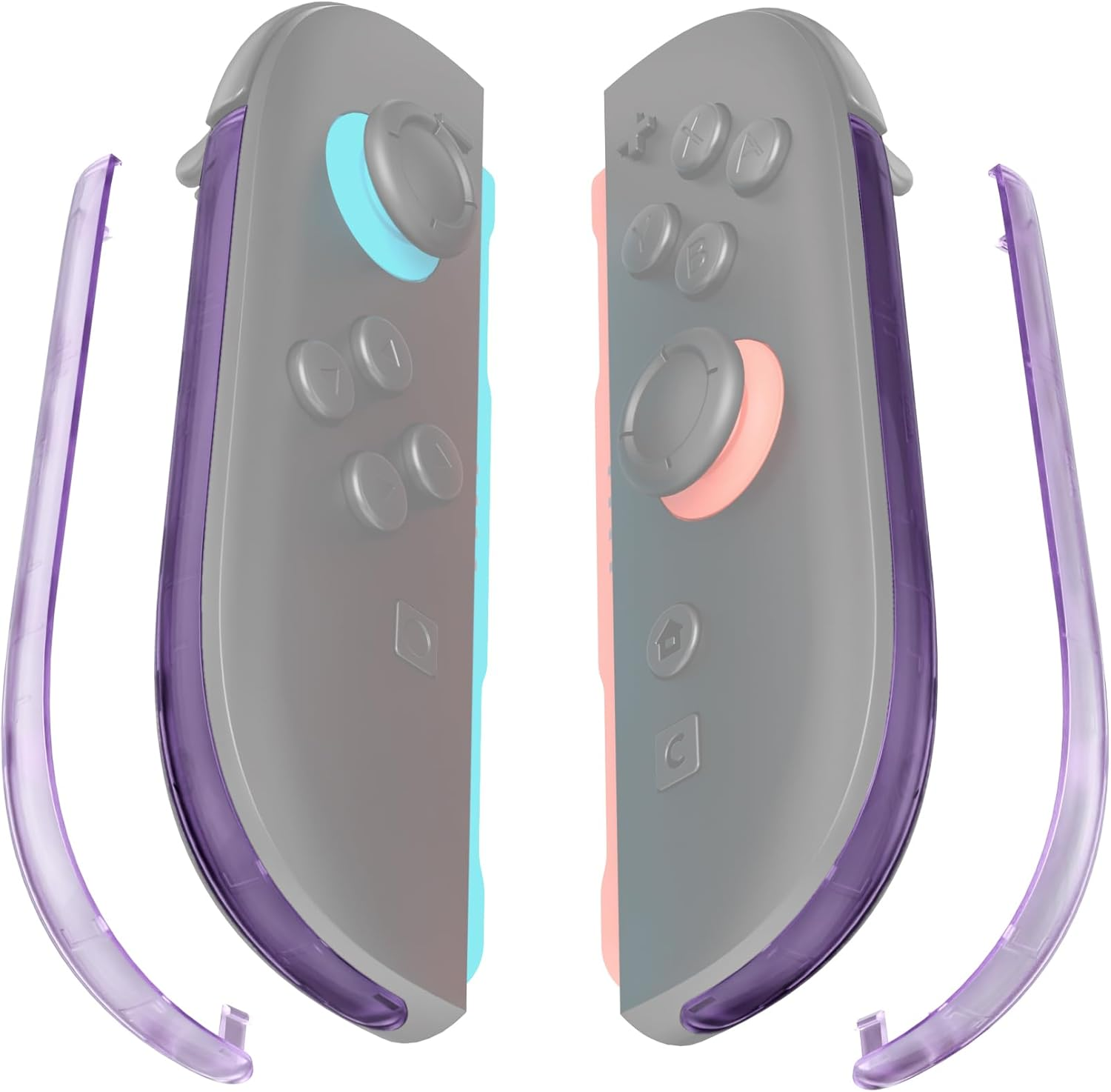 Extremerate Replacement Decorative Strips for Joycon 2, Custom DIY Decoration Strip Side Housing Trim Shell with Prying Stick for Nintendo Switch 2 Controller - White