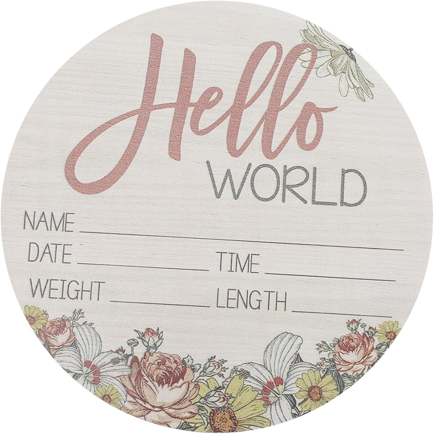 Wooden Birth Announcement Sign Photo Prop Premium Durable Material Handwrite Growth Details Newborn Welcome Plaque for Shower Nursery Decor image number 6