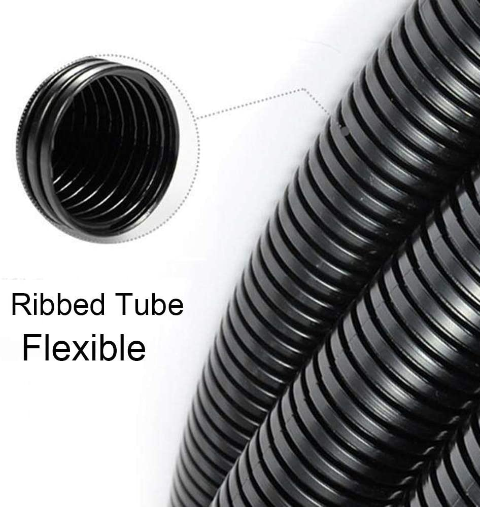 Zhiyo 100 FT 1/4&rdquo; Wire Loom Split Tubing Auto Wire Conduit Flexible Cover image number 4