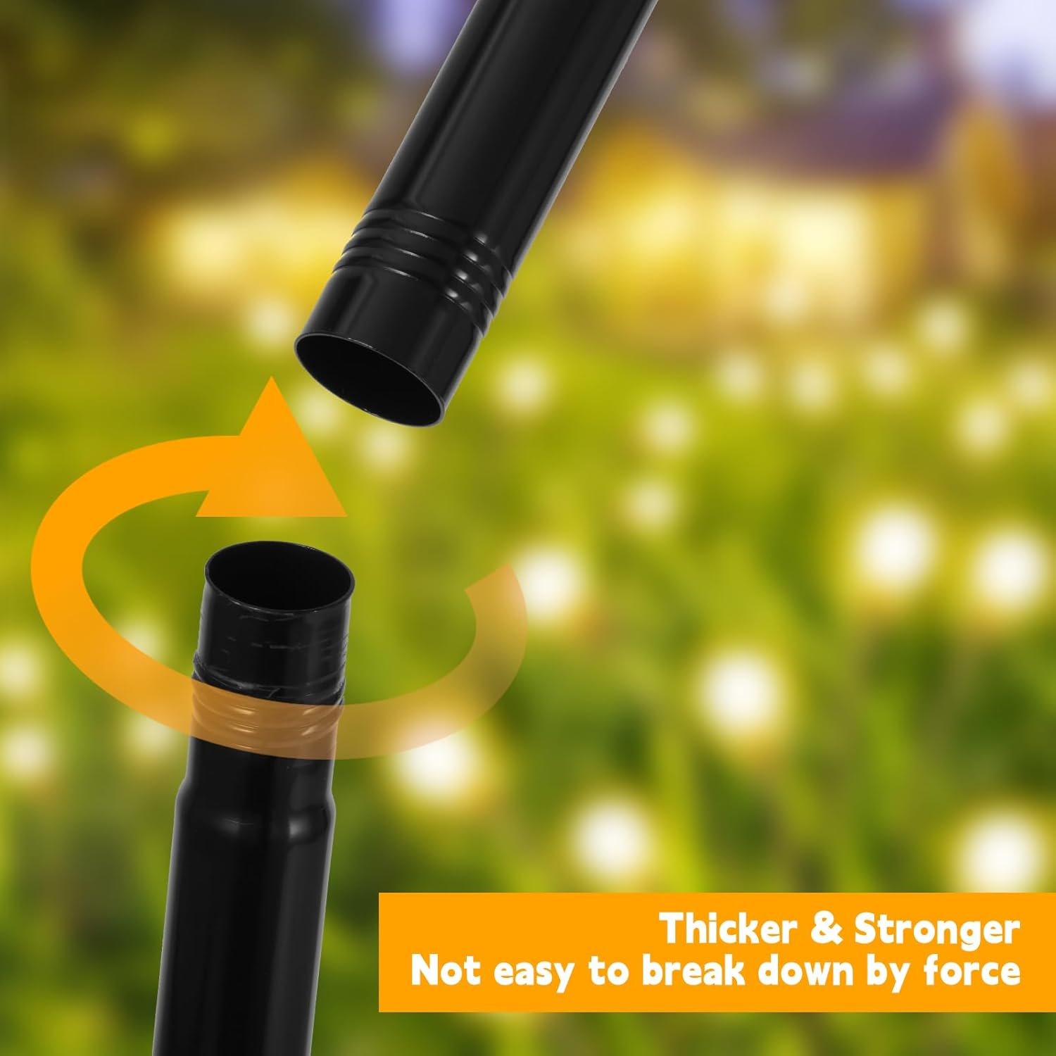 2 Pack 9 Ft String Light Poles,Light Poles for outside String Lights,Outdoor Light Poles with Fork,Metal Pole Stand for Patio,Backyard,Deck image number 2