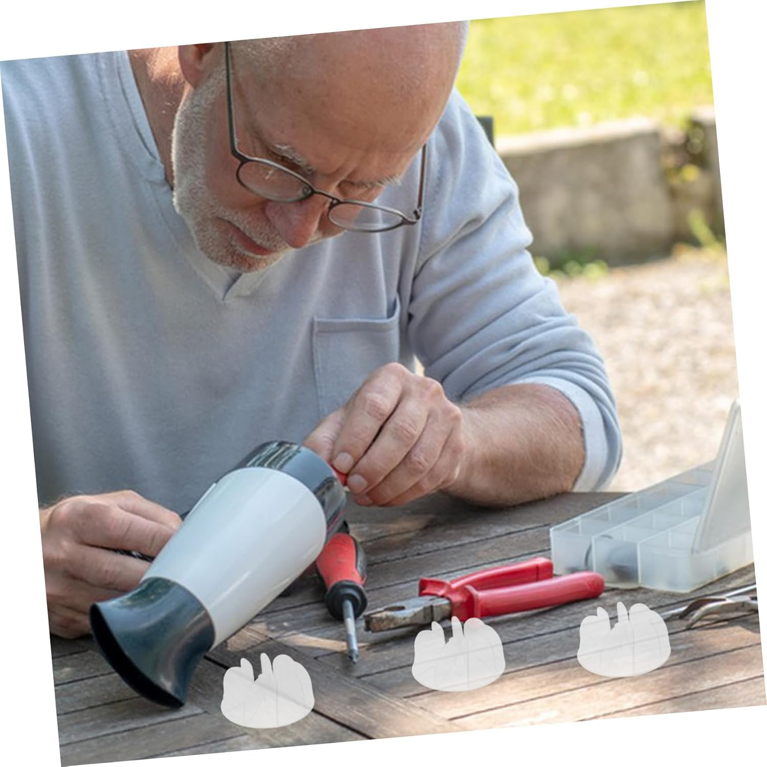 IWOWHERO Hair Dryer Fan Kit 5Pcs Plastic Fan Blades for Hair Dryer Replacement Easy Installation image number 1