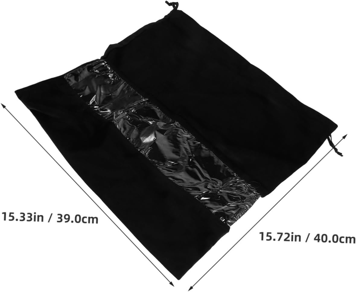 NOLITOY Transparent Travel Hair Dryer Bag with Drawstring Lightweight Dustproof Pouch for Accessories Clothes Makeup Portable Organizer for Identification - Grey image number 4