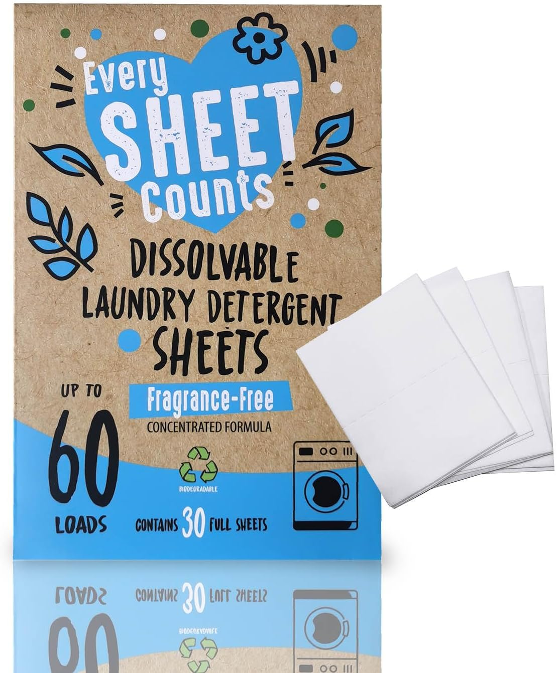 Laundry Detergent Sheet, Fragrance Free, Biodegradable, Eco Friendly, Travel Size image number 2