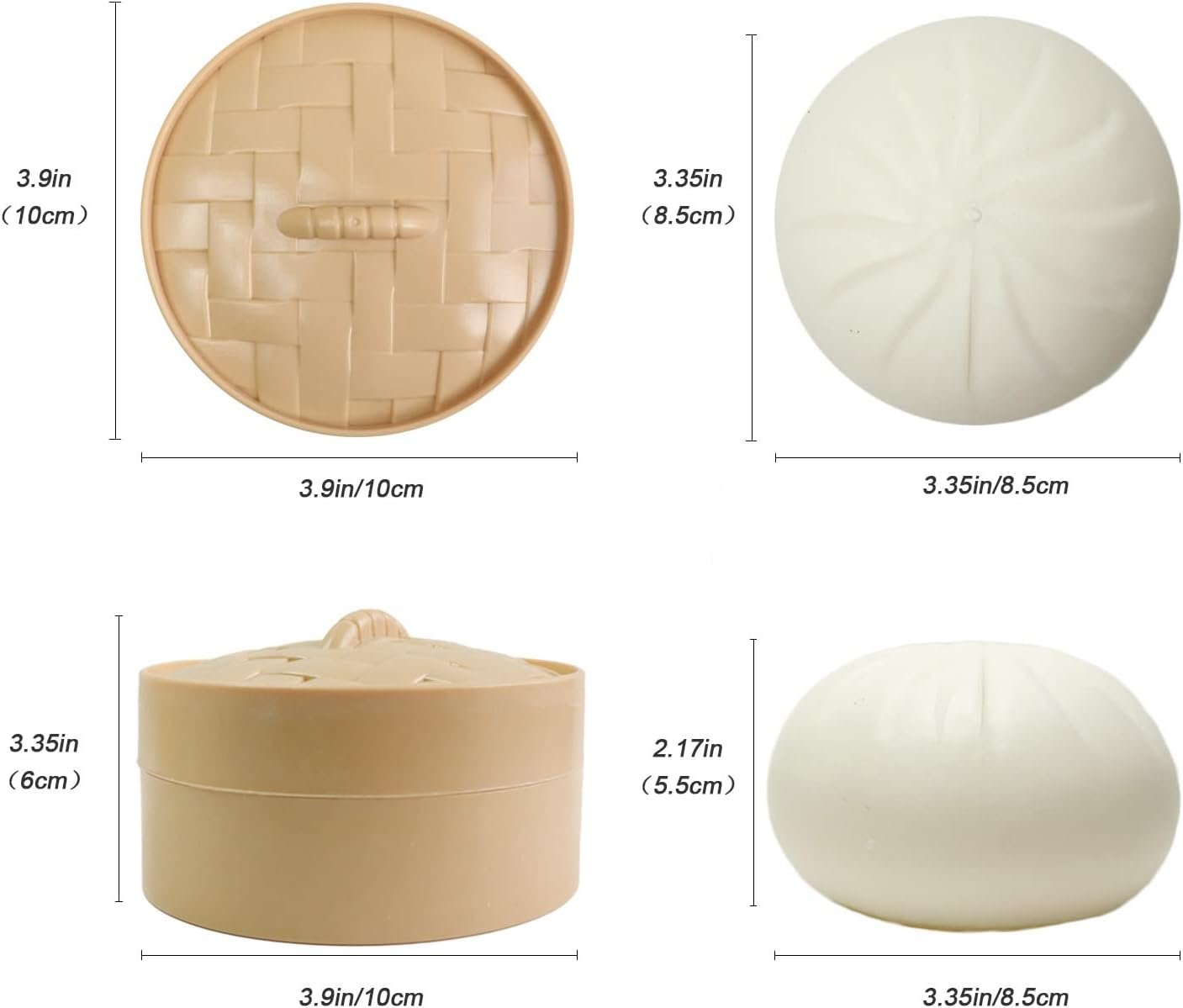 Dumpling Squishy Steamed Stuffed Bun Simulation Decompression Toy, Dumpling Stress Ball with a Mini Steamer, Stress Relief Toys Squeeze Sensory Toy Gift (Purple) image number 5