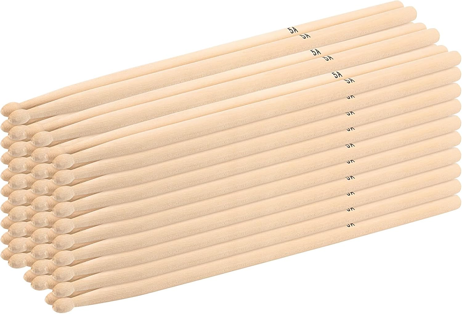15 Pairs 5A Drum Sticks, Classic Wood Tip Drumstick Bulk, Maple Wood Drum Sticks Set for Kids and Adults, 16 Inch image number 4