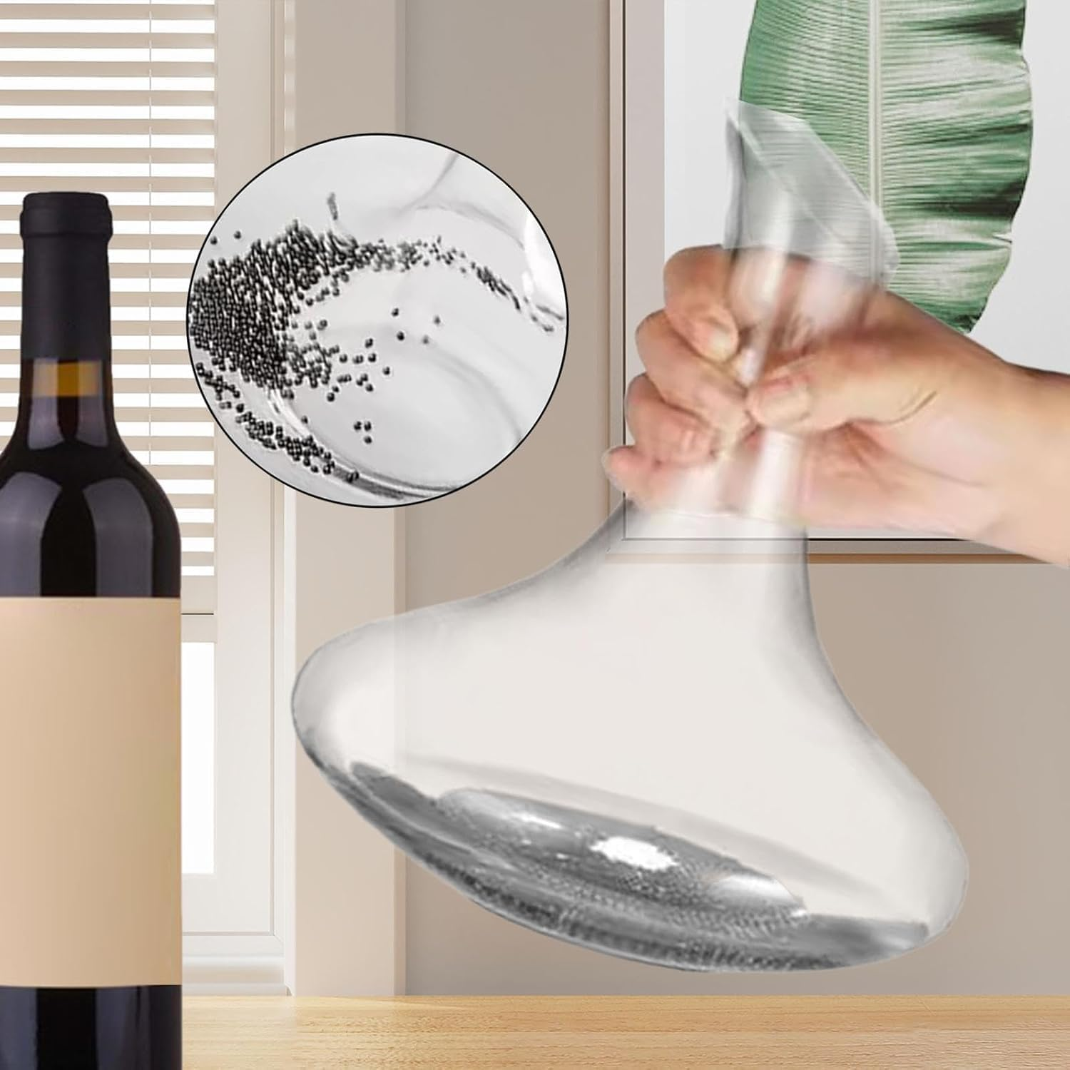 Coehaopike 1000 PCS Decanter Cleaning Beads, 304 Stainless Steel Cleaning Balls for Glassware, Reusable Cleaning Beads for Wine Decanters Water Bottle Carafe and Vase image number 2