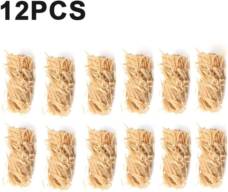 PUCHEN Natural Wood Wool Firelighters, Charcoal Bbqs, Fire Pits, Wood Stoves, Log Burners, Barbecue and Camping Fire Starters