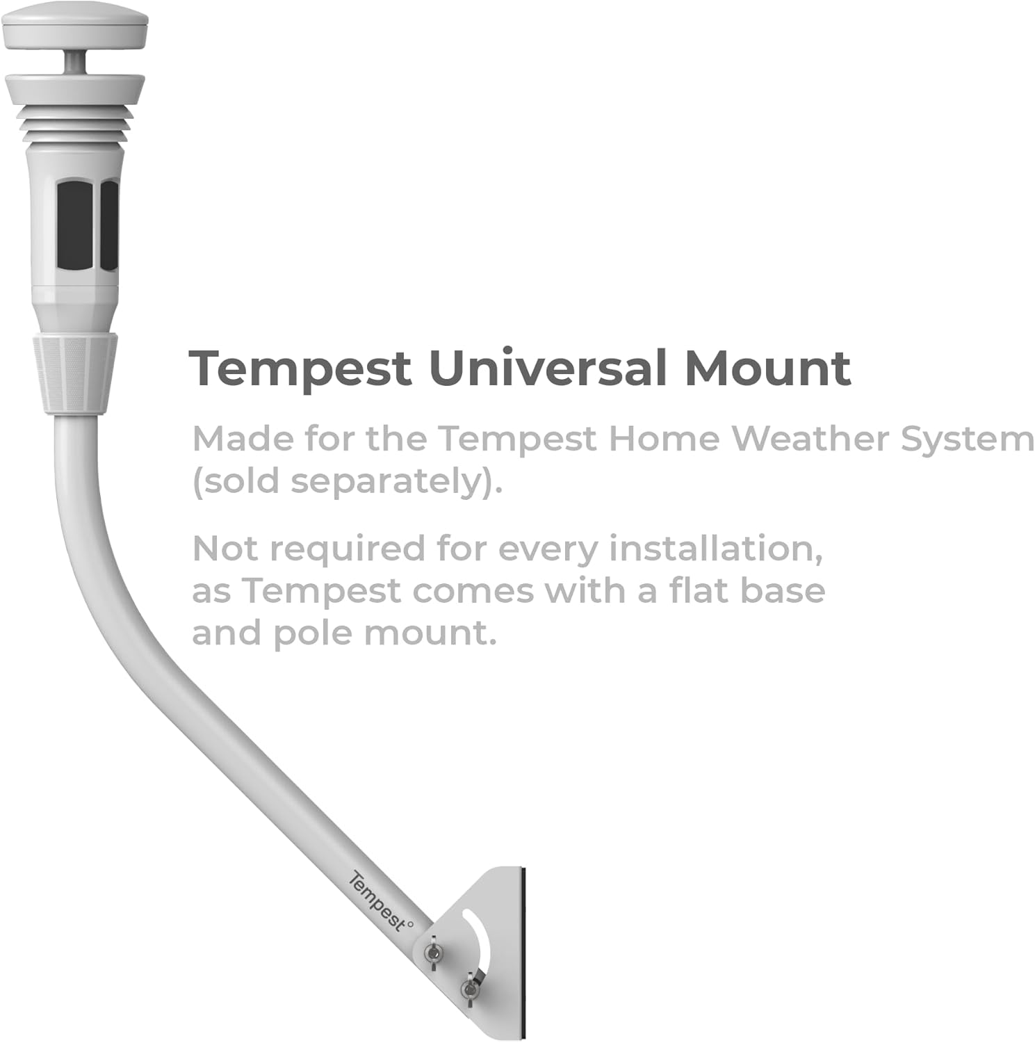 Tempest Universal Mount- Adjustable Outdoor Weather Station Mounting Kit - Easy Installation, Solid Structure, Weather Proof image number 1