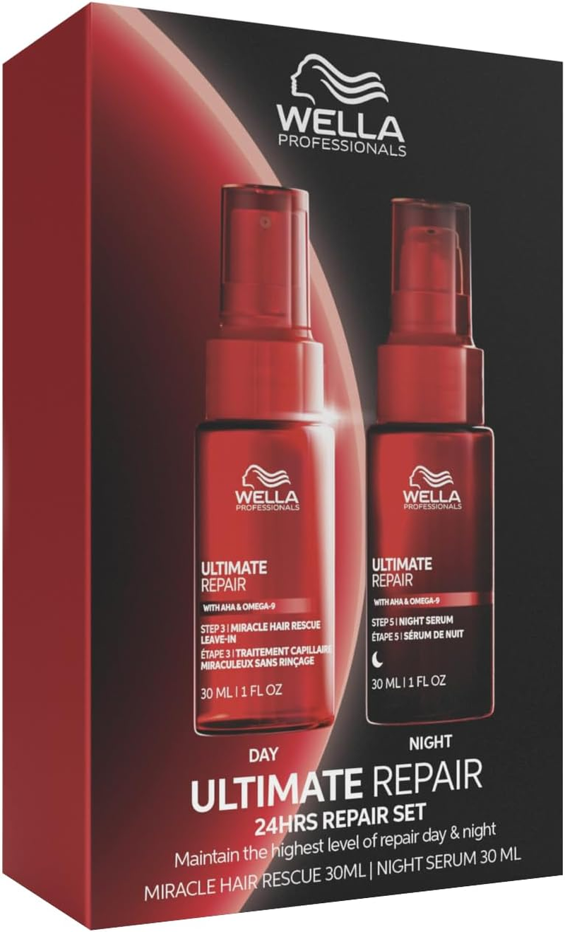 Wella Professionals Ultimate Repair Day & Night Duo Set (Miracle Hair Rescue Leave-In 30Ml + Night Serum 30Ml) image number 1