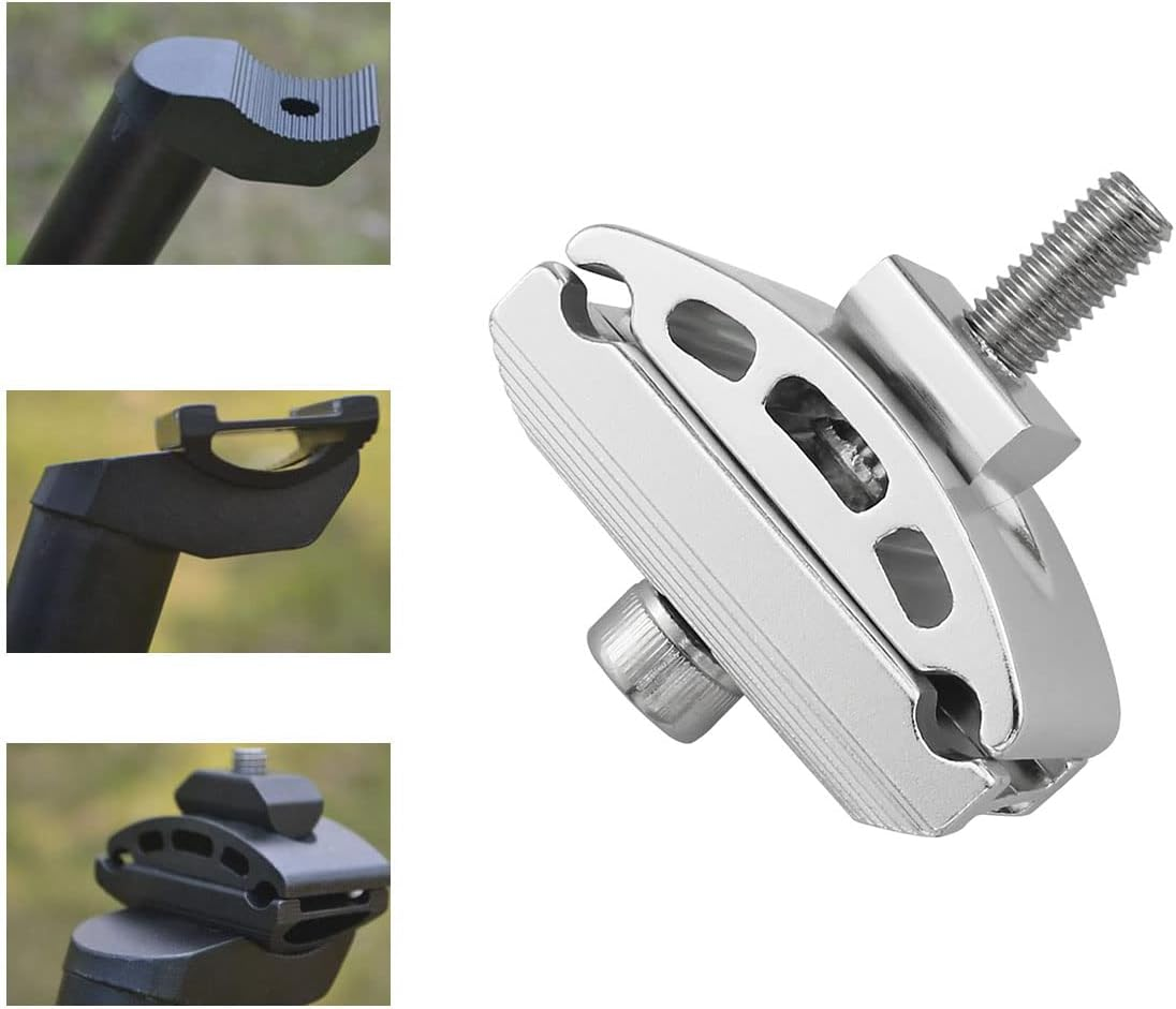 DGHAOP Bicycle Seatpost Head Saddle Pipe Head Silver Aluminium Alloy Bike Seatpost Clamps Head Saddle Pipe Screw Seat Tube Cycling Screw Seat Tube Post Single Rod Head Parts image number 3