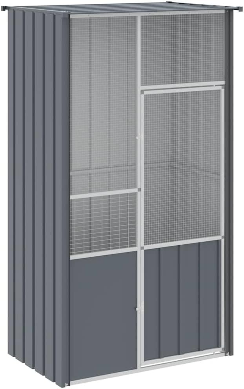 Bird Cage Anthracite 115X78X200 Cm Galvanised Steel Large Outdoor Aviary Home image number 1