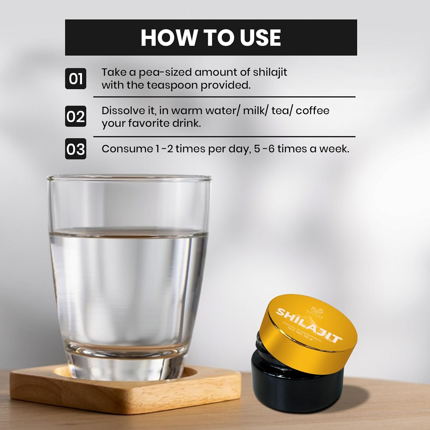 Nature'S Heaven Shilajit 30G | Authentic Himalayan Shilajit Resin for Men & Women | Pure Fulvic Acid and 85+ Trace Minerals | Natural Energy Booster-3Rd Party Lab Tested image number 3