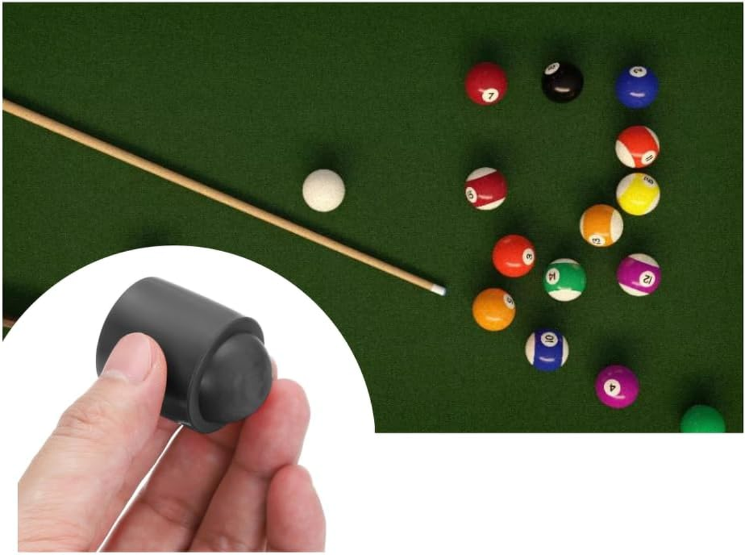 GYWHOOFT 8 Pcs Pool Cue Protective Cover, Rubber Pool Cues End Protectors Billiard Cue Bottom Cover Snooker Rod Protection Pad for Pool Billiards Accessories
