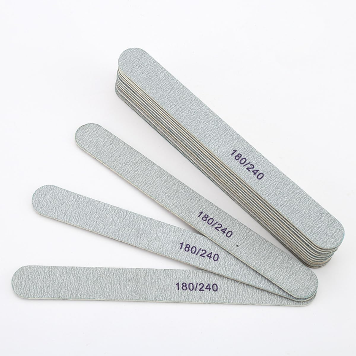 Nail File 20 PCS Professional Double Sided 180/240 Grit Durable Nail Files Manicure Tool and Nail Buffering Files