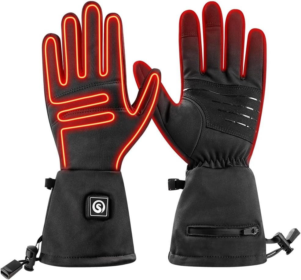 Electric Heated Gloves, Ski Gloves for Men Women, Ideal Hand Wear for Arthritis Sufferers, Ultra-Thin and Touch-Screen Compatible, Perfect for Skiing, Riding, Hiking, Cycling, Hunting image number 6