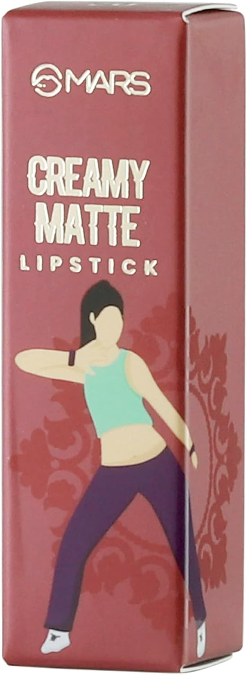 MARS Creamy Matte Long Lasting Lipstick for Women | Creamy Lipstick | Single Swipe Application | Smooth & Light Weight (3.2 Gm) (02-Zesty Zumba) image number 6