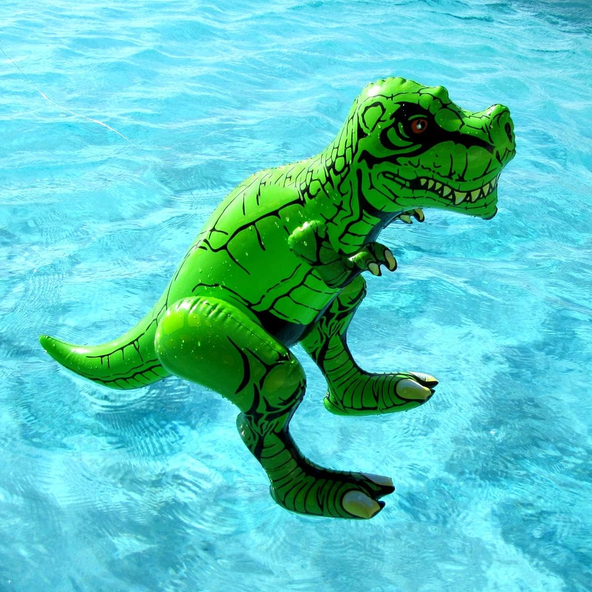 Treasure Gurus 24" Inflatable Tyrannosaurus T Rex Swimming Pool Dinosaur Water Float Blow up Toy Floaties image number 4