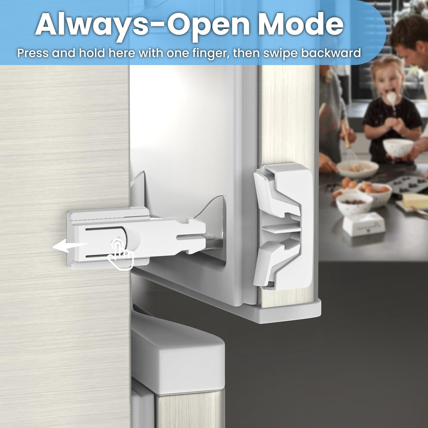 Refrigerator Fridge Freezer Door Lock for Kids and Aging Seals, Child Proof Refrigerator Latch Lock to Keep Door Closed, No Tools Required and Easy Installation