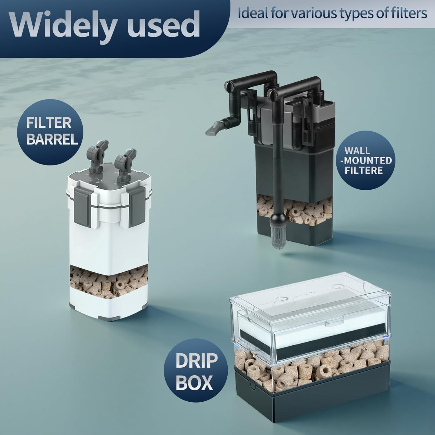 Boxtech Fish Tank Filter Media, Bio Filter Media - Water Purifying & Bacteria Cultivation for Fish Tanks/Ponds, for Freshwater and Saltwater Fish Tank（500G） image number 5