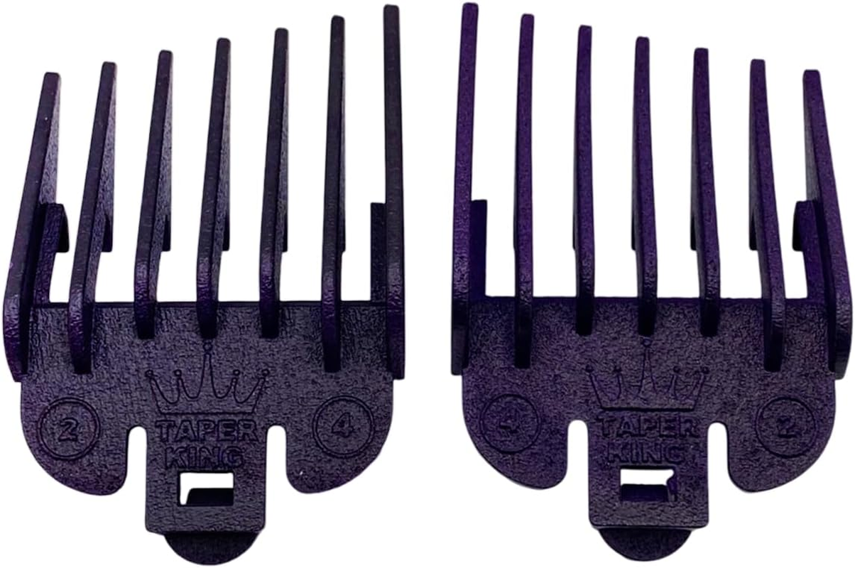 Taper King Clipper Guide Combs - Fool Proof Tapers & Fades at Home! Granite (#0 to #3) - Compatible with Oster/Andis Clippers!