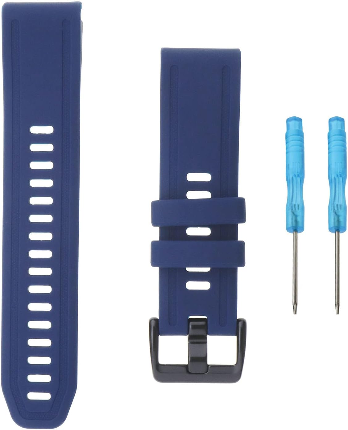 Emagtech Silicone Watch Strap Replacement Compatible with Garmin Fenix 7S/ Fenix 6S/5S/5S Plus/6S Pro Adjustable Watch Band Waterproof Wrist Strap 160-200Mm Black