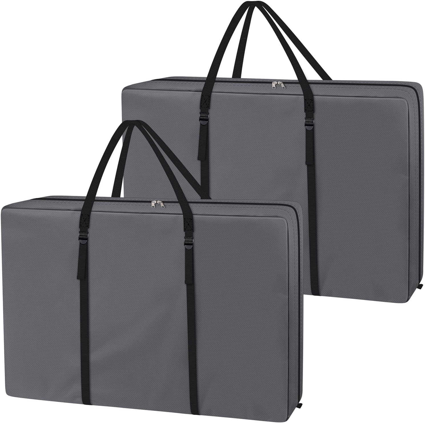 Explore Land Heavy Duty Chair Storage Bag for Folding Longue Zero Gravity Light Weight Transport Folding Rollator Walker (2Pack-Black)