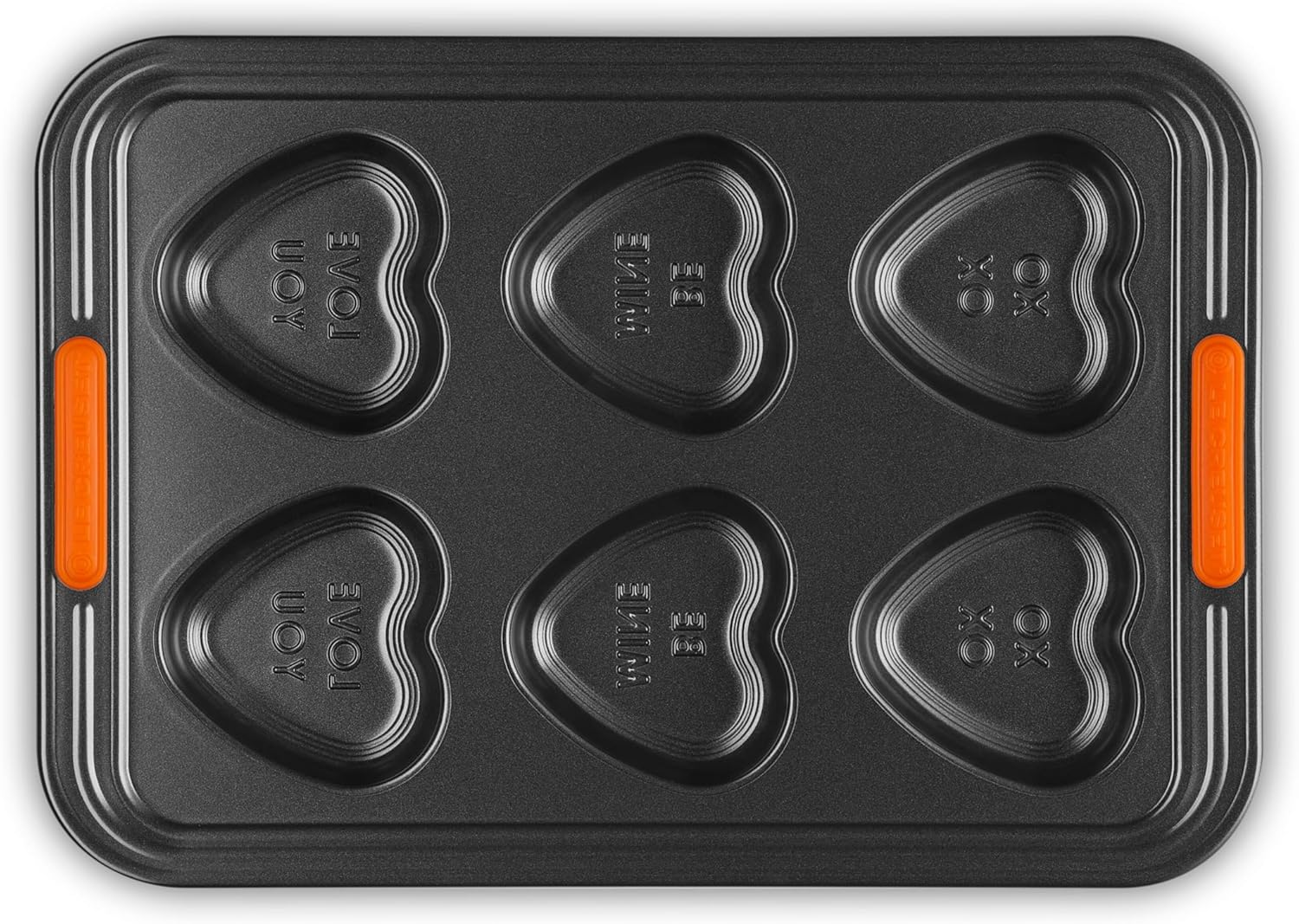 Le Creuset Non Stick Bakeware 6 Cup Conversation Heart Tray image number 3